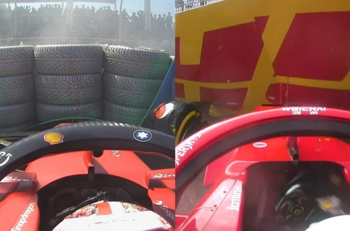 Leclerc vettel incidenti Ferrari