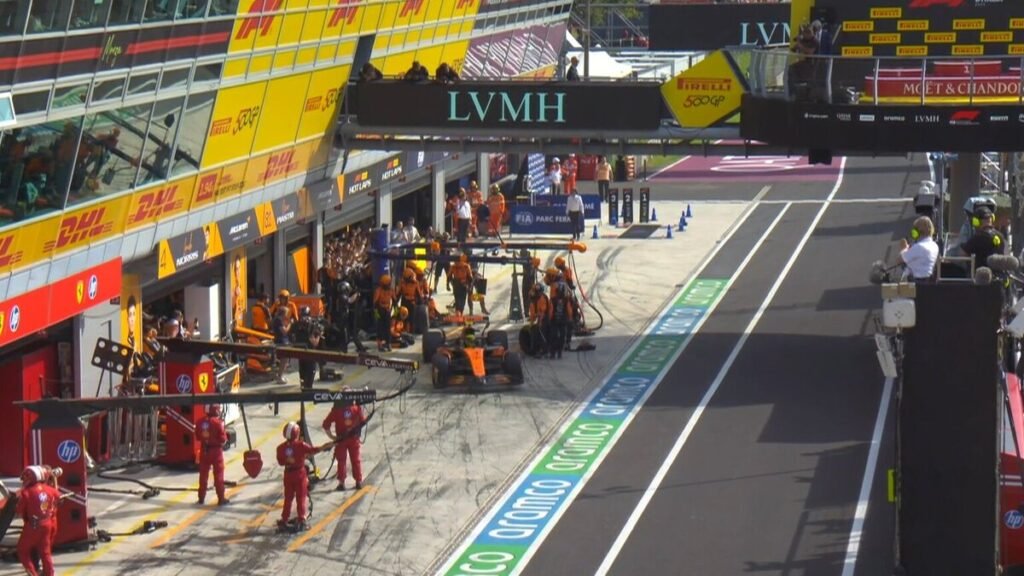 Lando Norris GP Italia 2025 pit stop