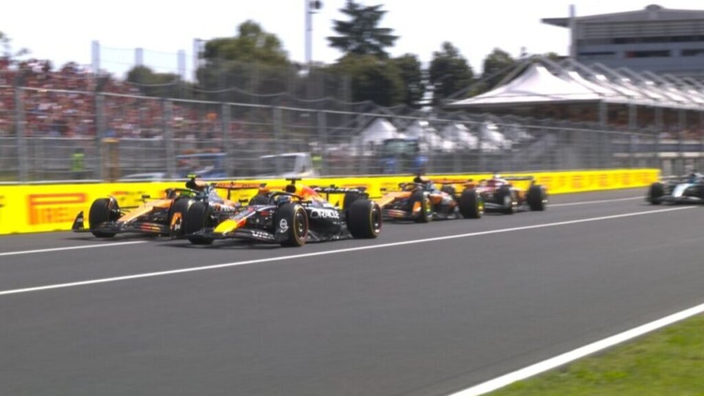 Partenza GP Italia 2025 Max Verstappen Lando Norris Monza